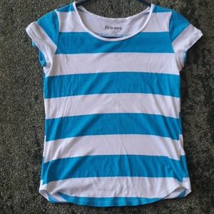 White & Blue Stripped Shirt